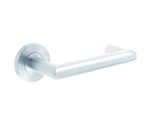 Carina Satin Stainless Steel Designer Lever on Rose